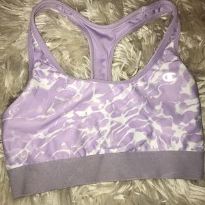 Champion sports bra purple and white size small!
